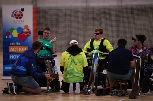 Max Wymer wearing BG  BS at Boccia Nationals in Chch Oct 3-6. Photo l.exton photography